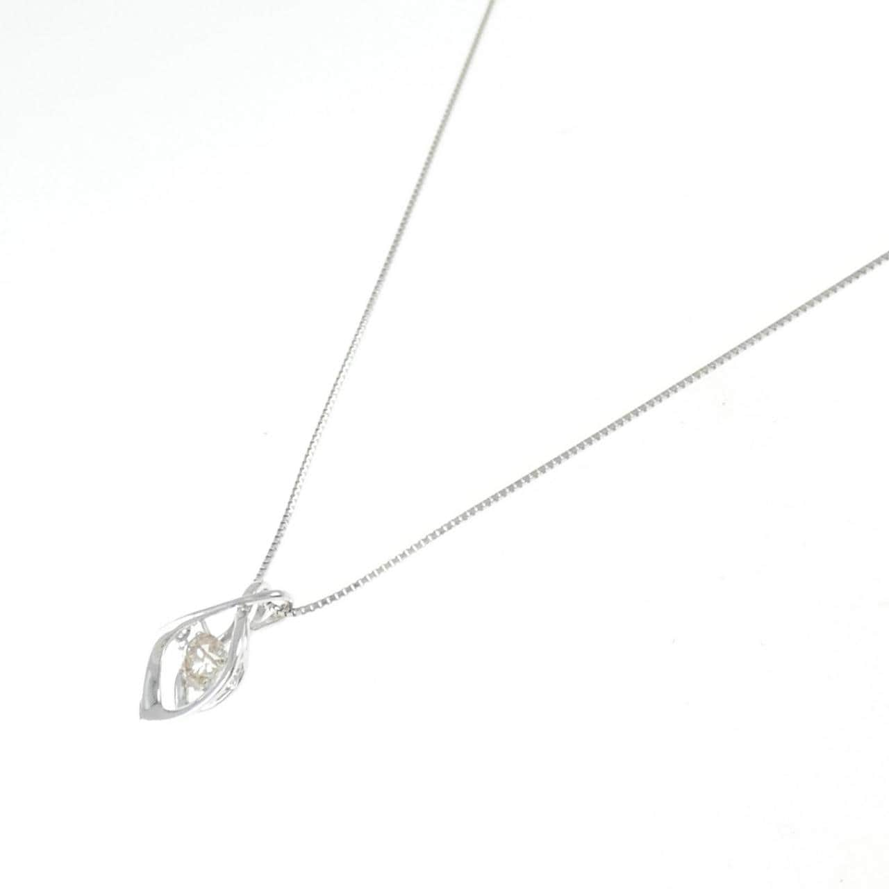 K18WG/PT ダイヤモンド ネックレス 0.513CT