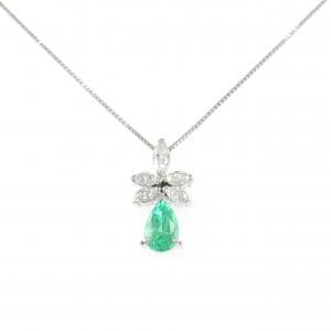 PT900/PT850 エメラルド ネックレス 0.85CT