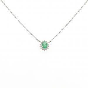PT900/PT850 エメラルド ネックレス 0.33CT