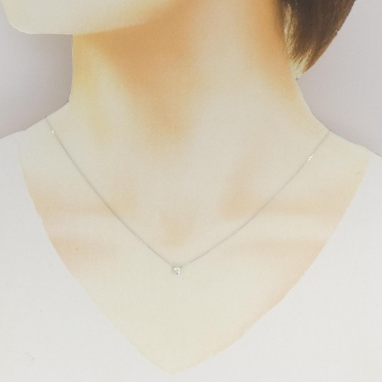 スタージュエリー ムーンセッティング ネックレス 0.06CT