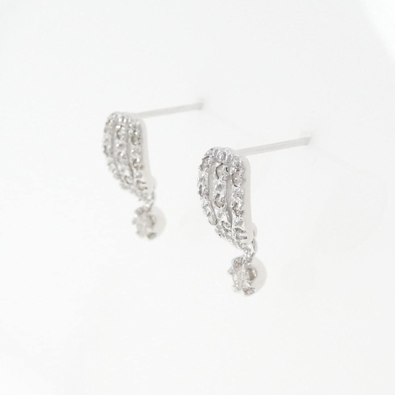 K14WG ダイヤモンド ピアス 0.18CT