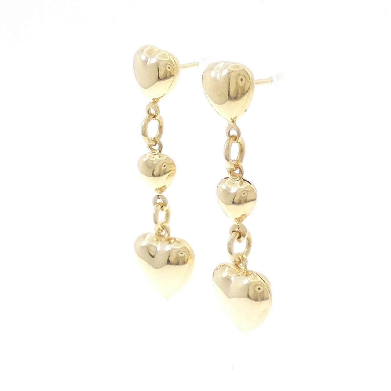 750YG/K18YG heart earrings