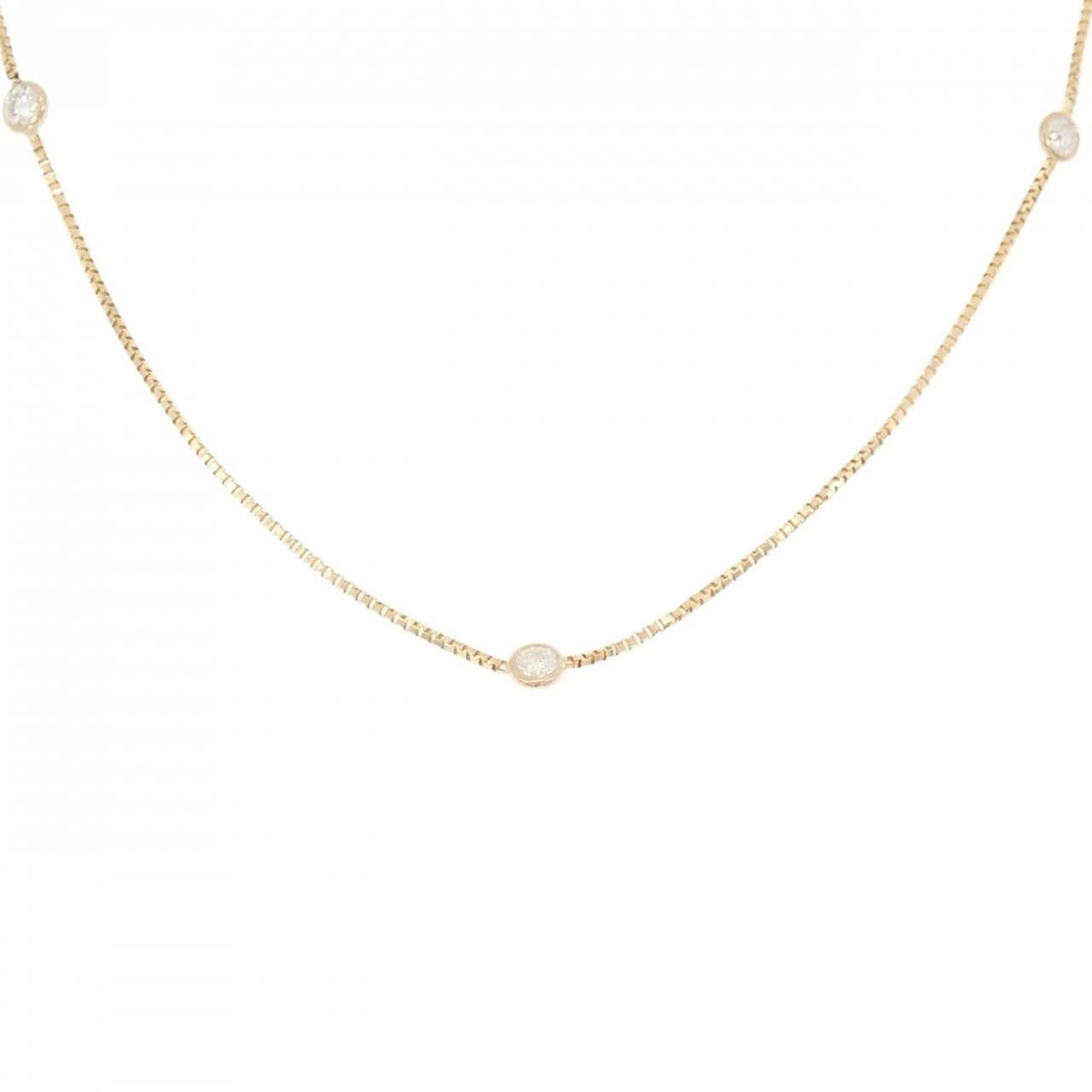 K18YG ダイヤモンド ネックレス 1.01CT