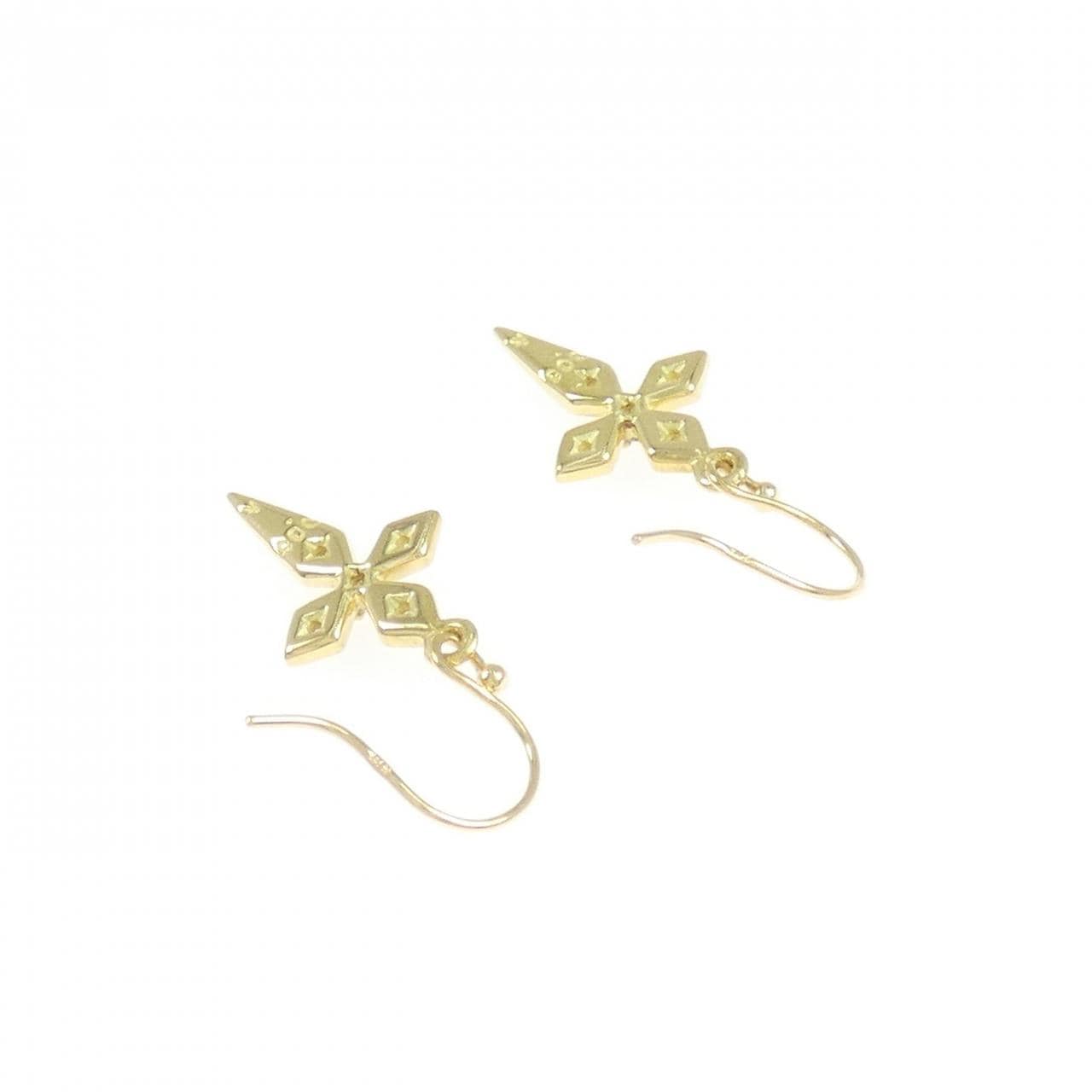 K18YG ダイヤモンド ピアス 0.12CT