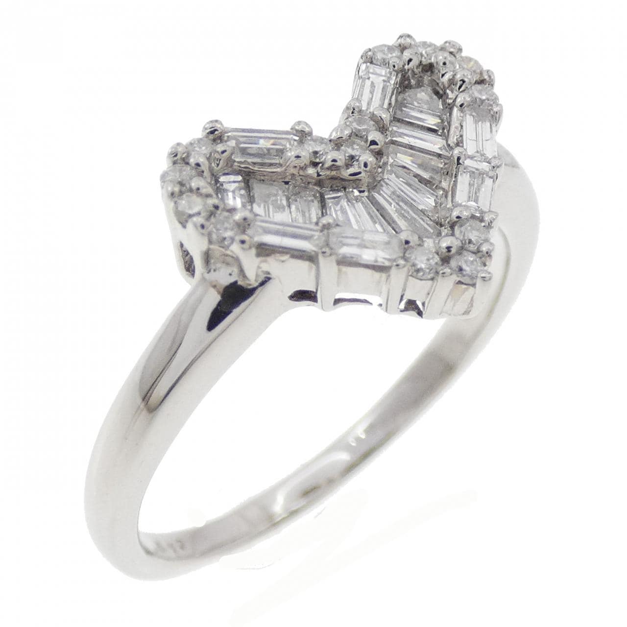 K18WG heart Diamond ring 0.40CT