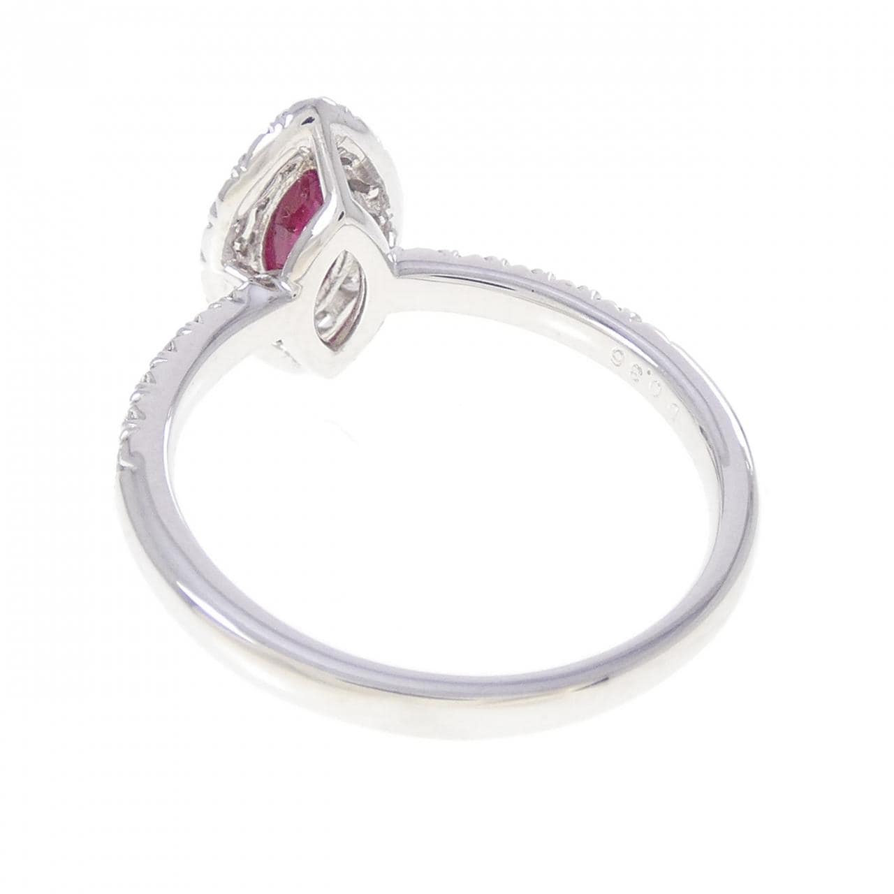 PT950 ルビー リング 0.664CT