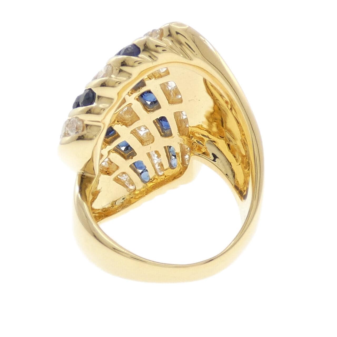 K18YG サファイヤ リング 1.54CT