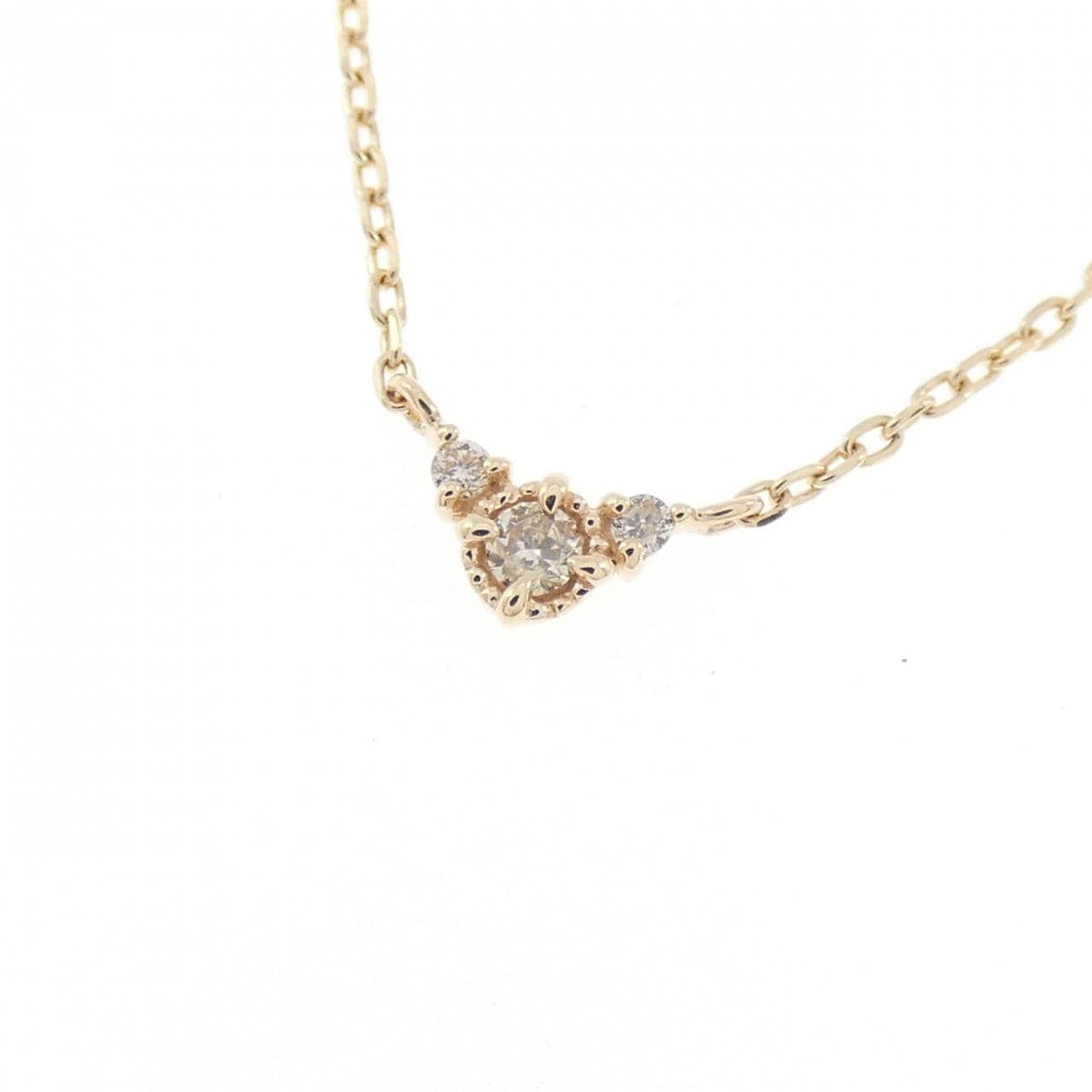 アガット ダイヤモンド ネックレス 0.03CT