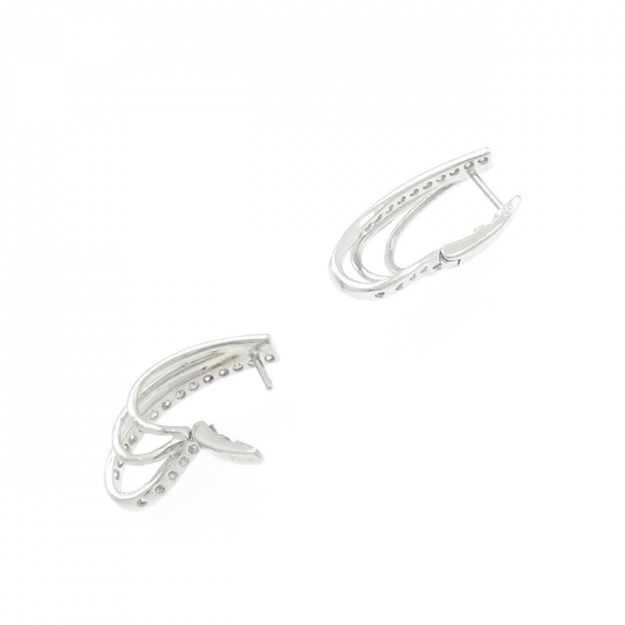 K18WG ダイヤモンド ピアス 0.4CT