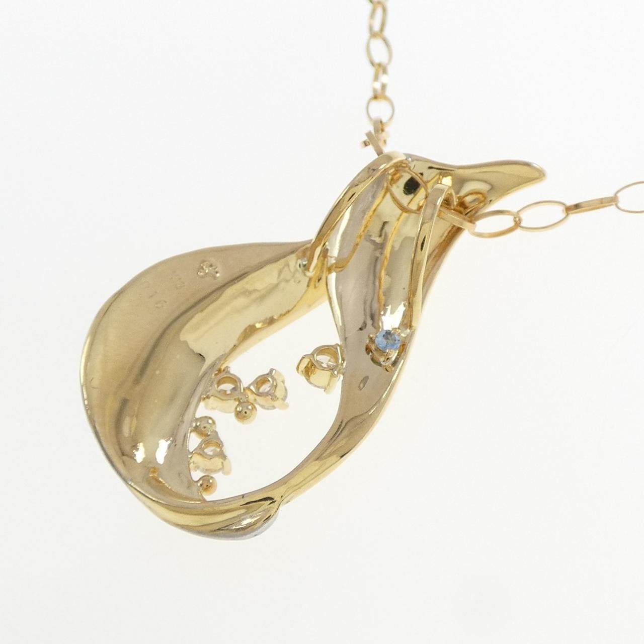K18YG/K18WG/750YG ダイヤモンド ネックレス 0.16CT