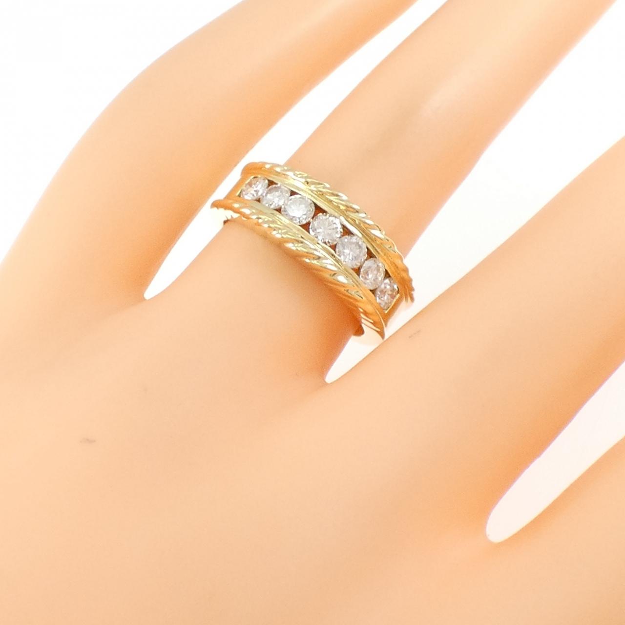 K18YG ダイヤモンド リング 0.68CT