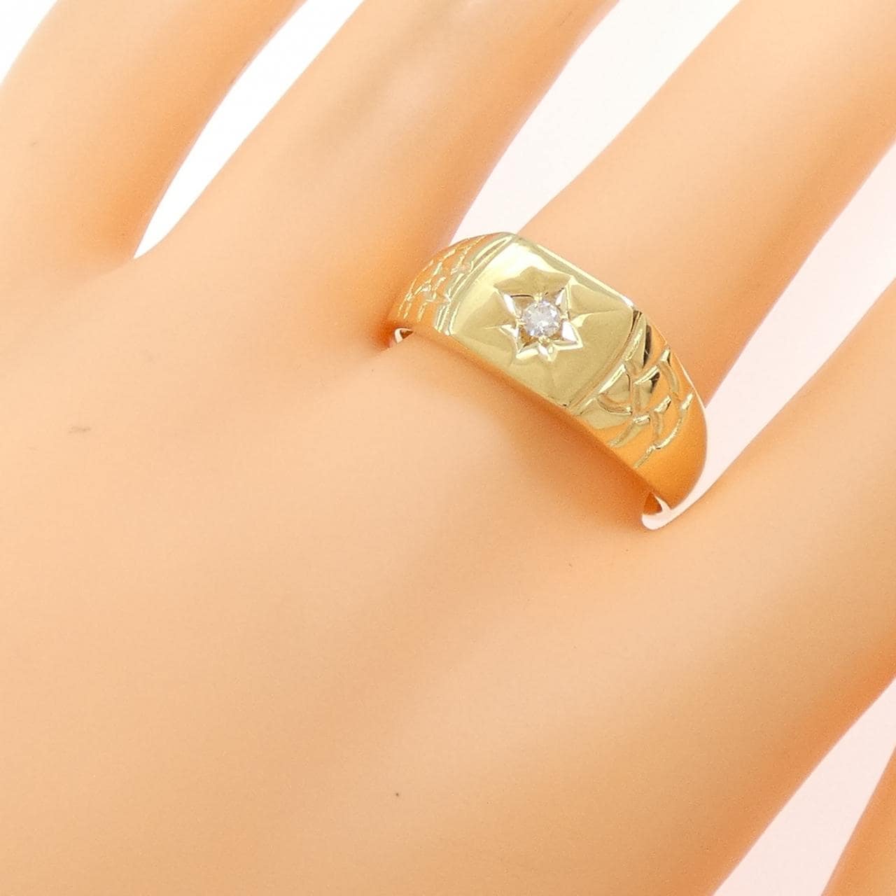 【新品】K18YG ダイヤモンド リング 0.05CT