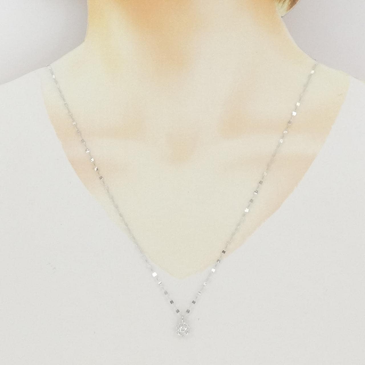 PT900/PT850 ダイヤモンド ネックレス 0.14CT