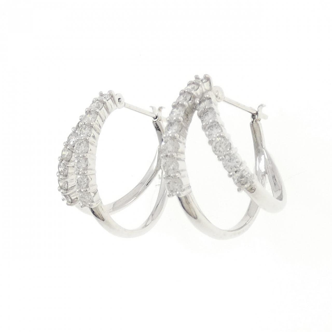 PT900 ダイヤモンド ピアス 0.91CT