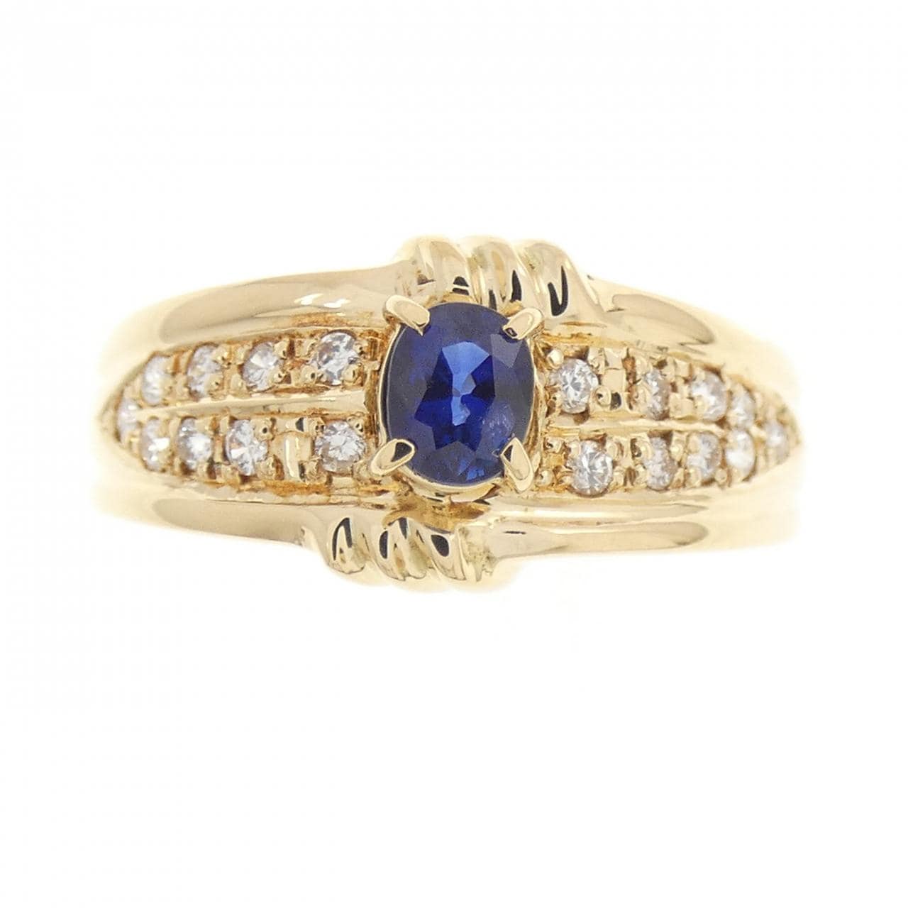 K18YG サファイヤ リング 0.26CT