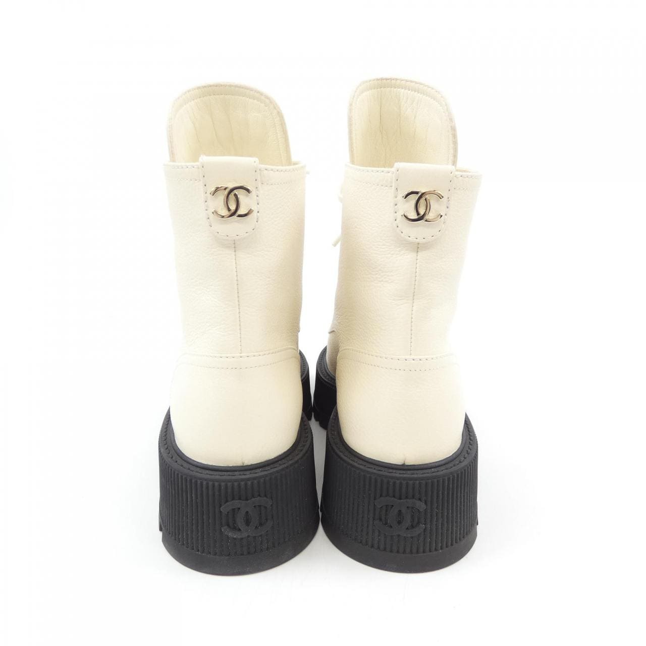 シャネル CHANEL レースアップ G45124B14018 ブーツ
