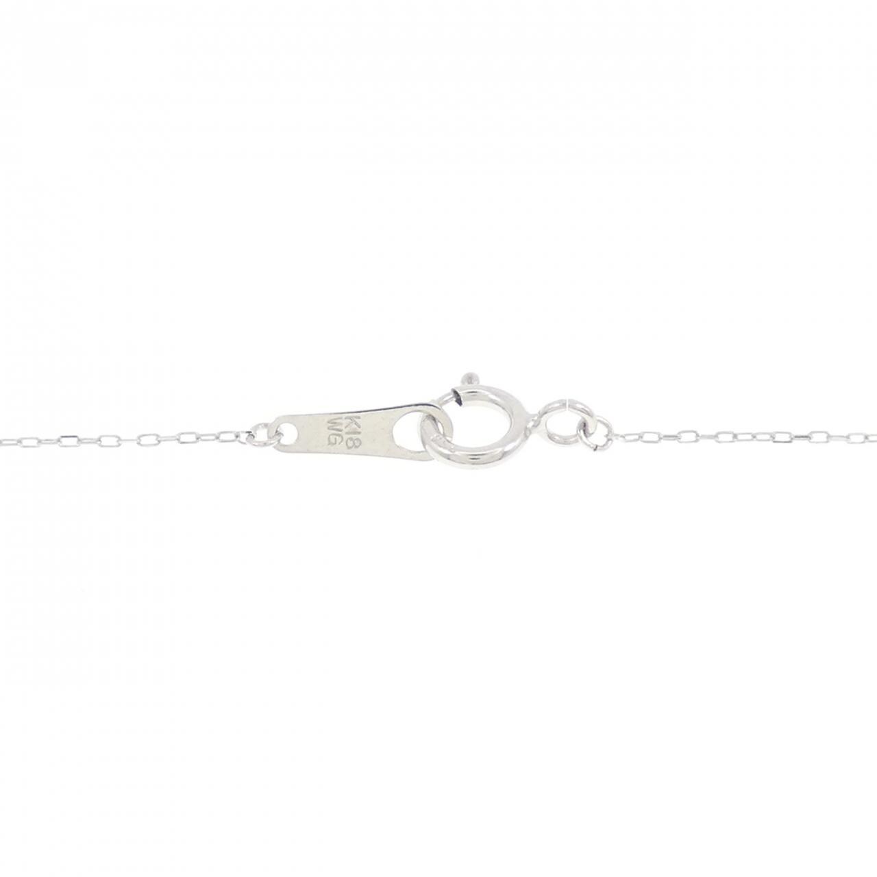 K18WG クロス ダイヤモンド ネックレス 0.20CT