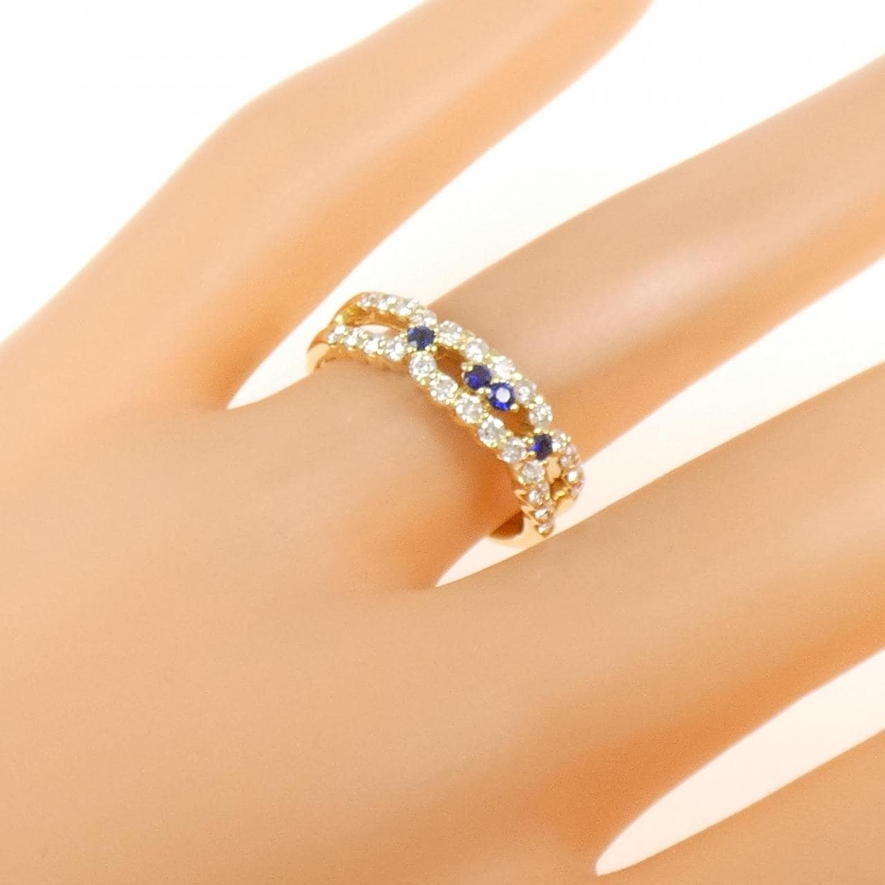 K18YG Sapphire Ring 0.10CT