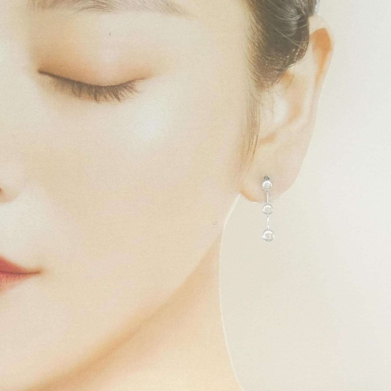 PT900 ダイヤモンド ピアス 0.20CT