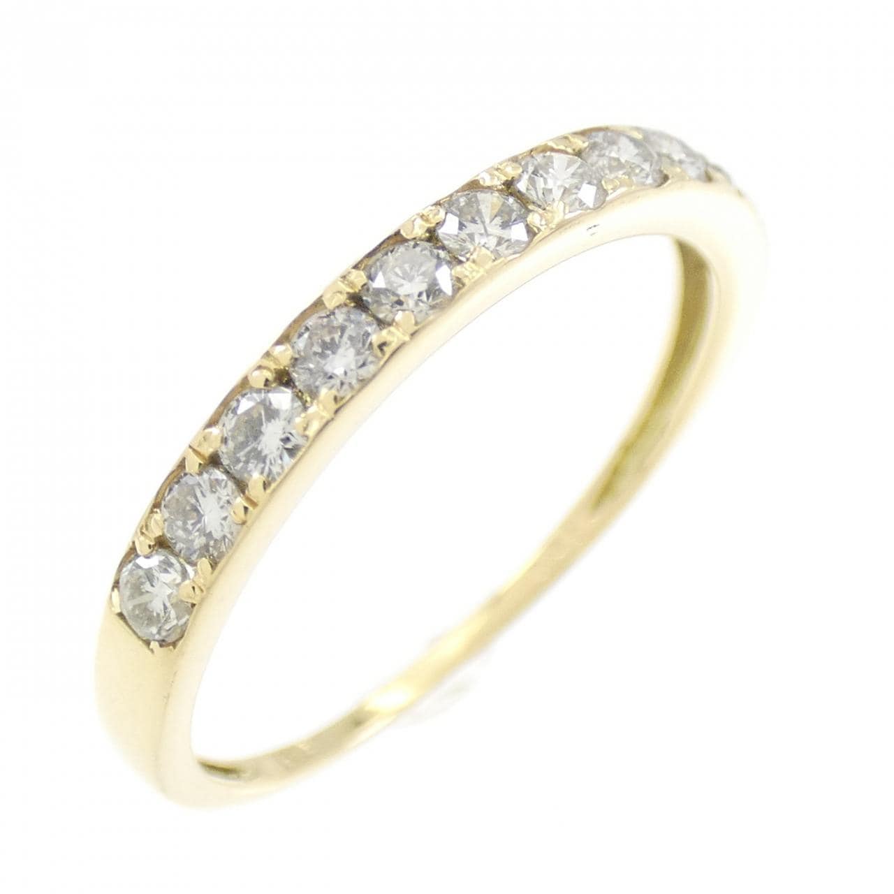 K18YG ハーフエタニティ ダイヤモンド リング 0.30CT