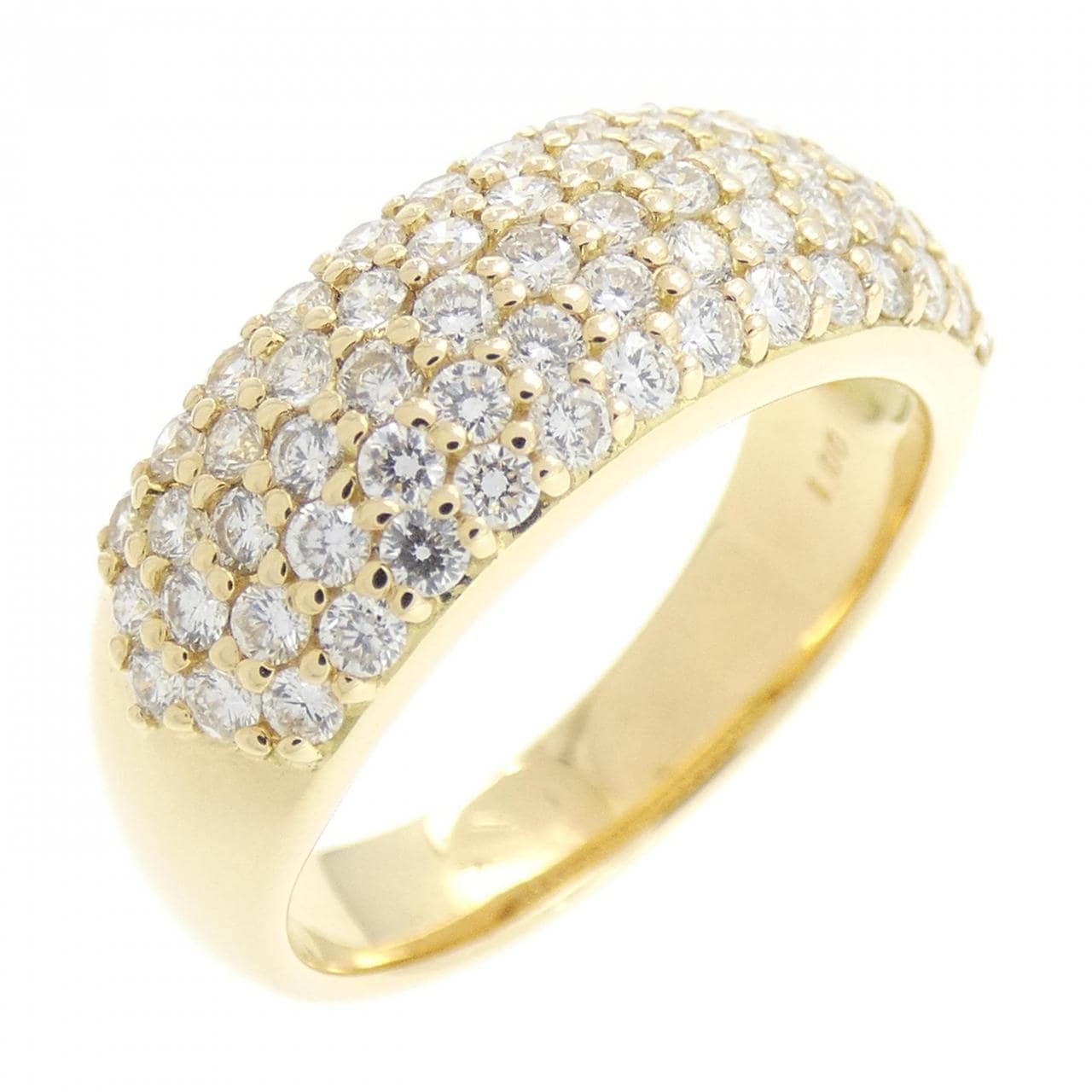 K18YG pave Diamond ring 1.00CT