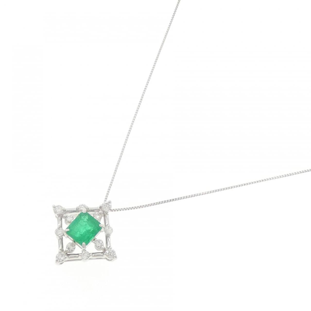 K18WG エメラルド ネックレス 0.98CT