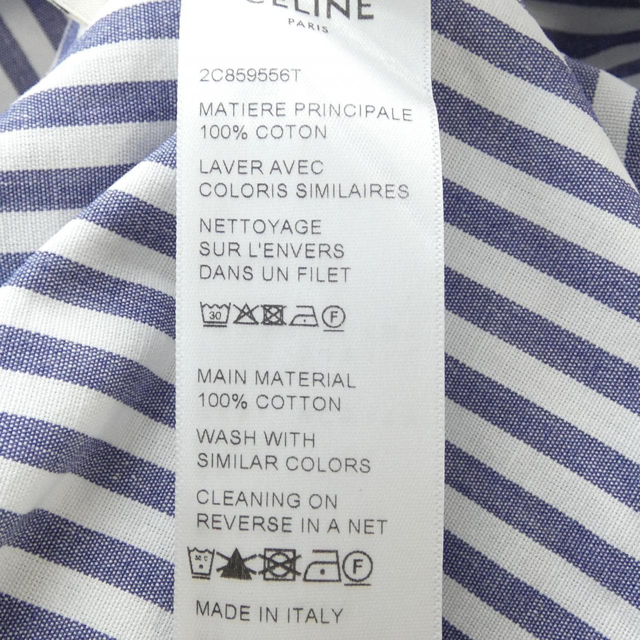 セリーヌ CELINE CROPPED REPORTER 2C859556T エディ期 シャツ