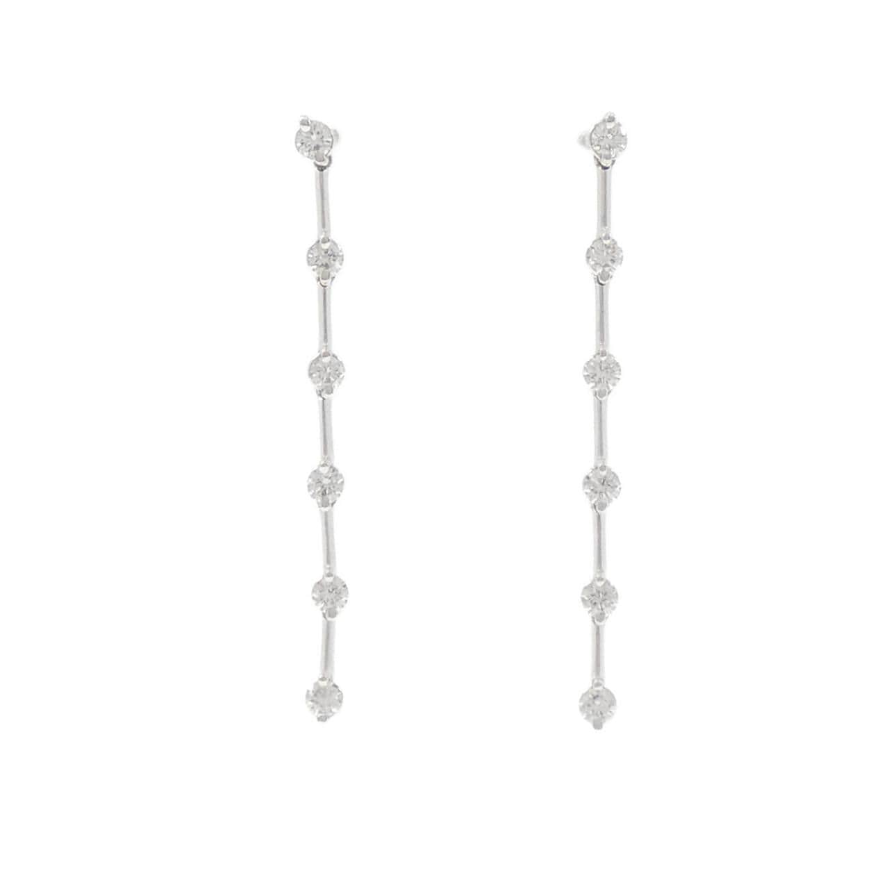 LINE ダイヤモンド ピアス 0.55CT