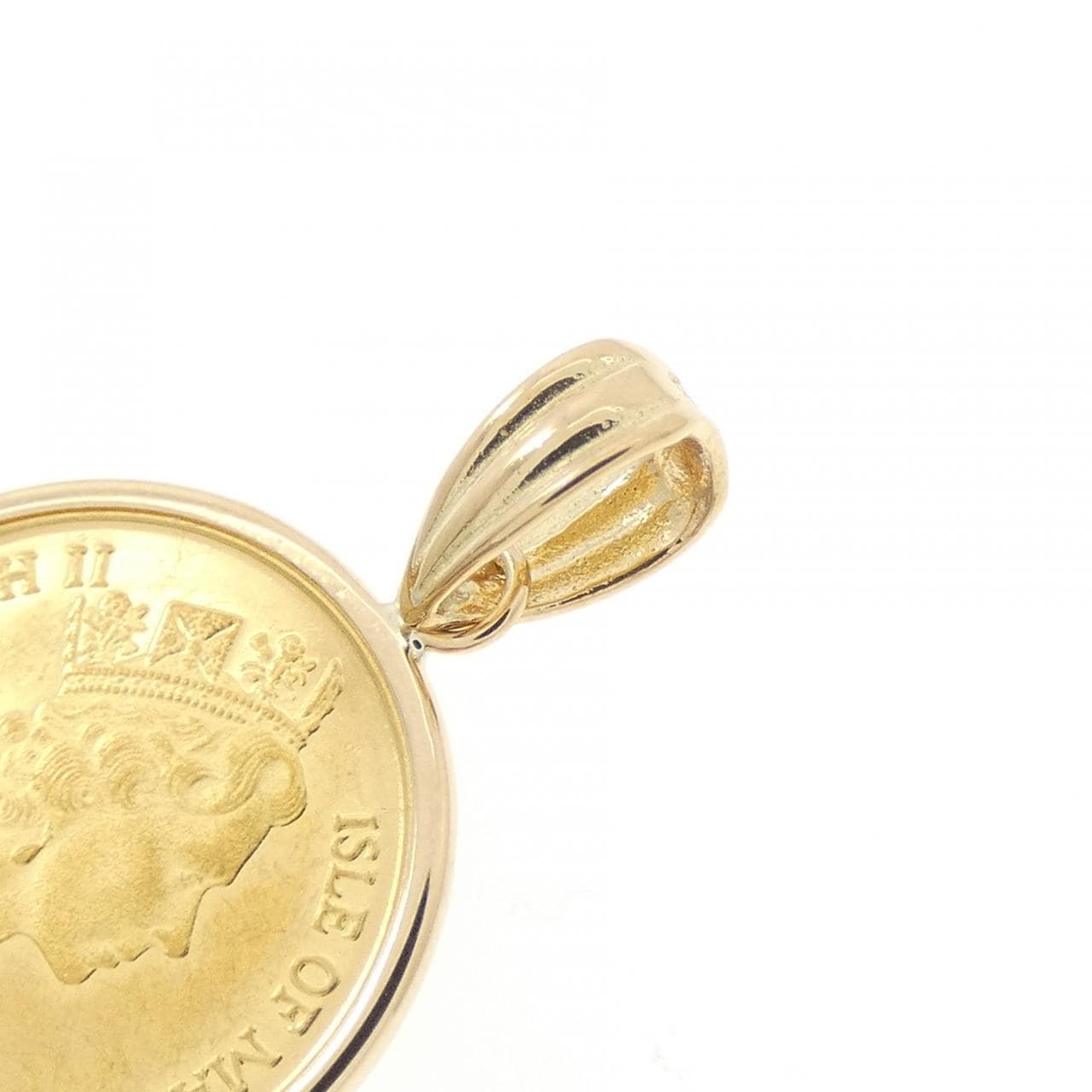 K18YG(枠) コイン ペンダント