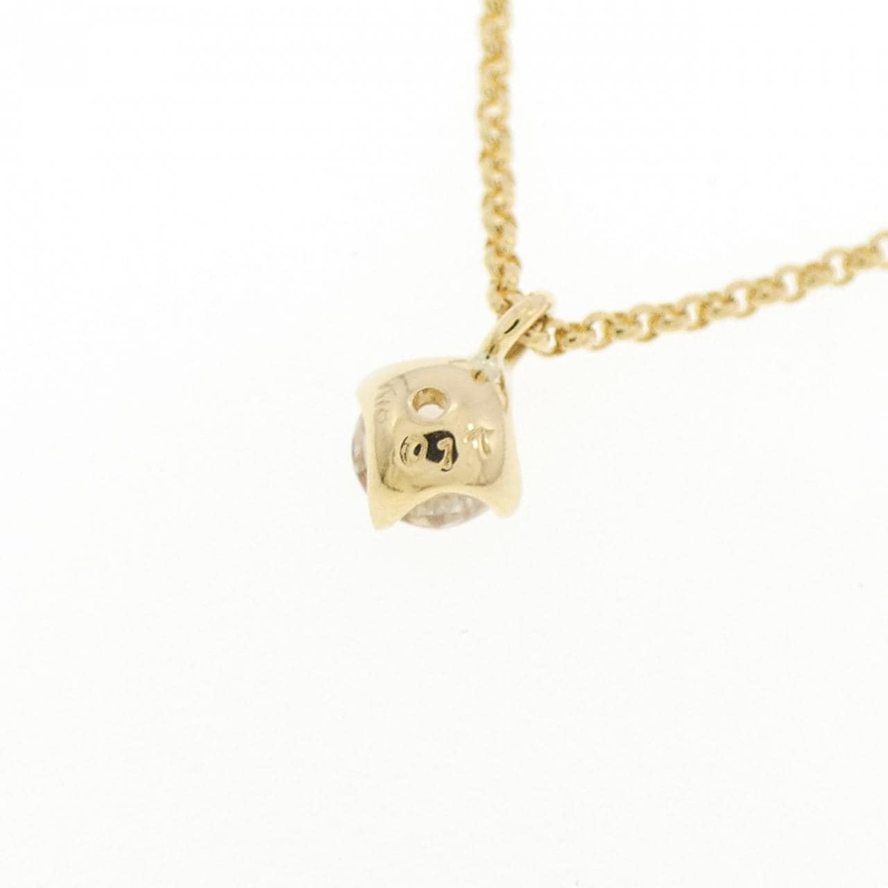 K18YG ソリティア ダイヤモンド ネックレス 0.17CT