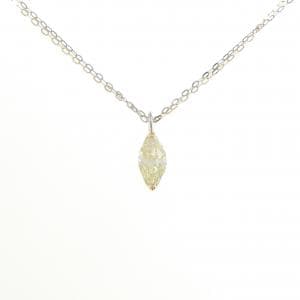 K18YG/PT ダイヤモンド ネックレス 1.008CT