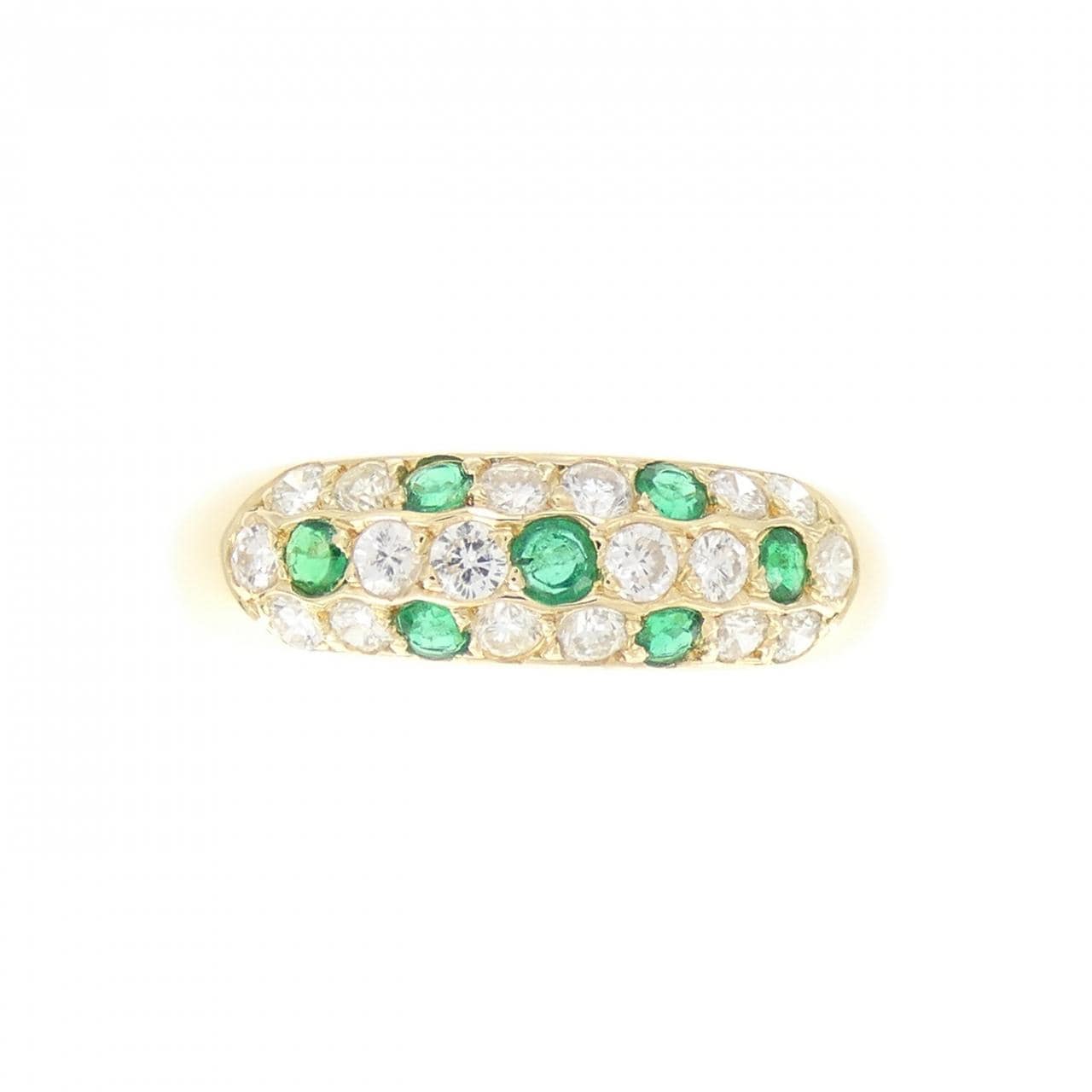 750YG エメラルド リング 0.25CT