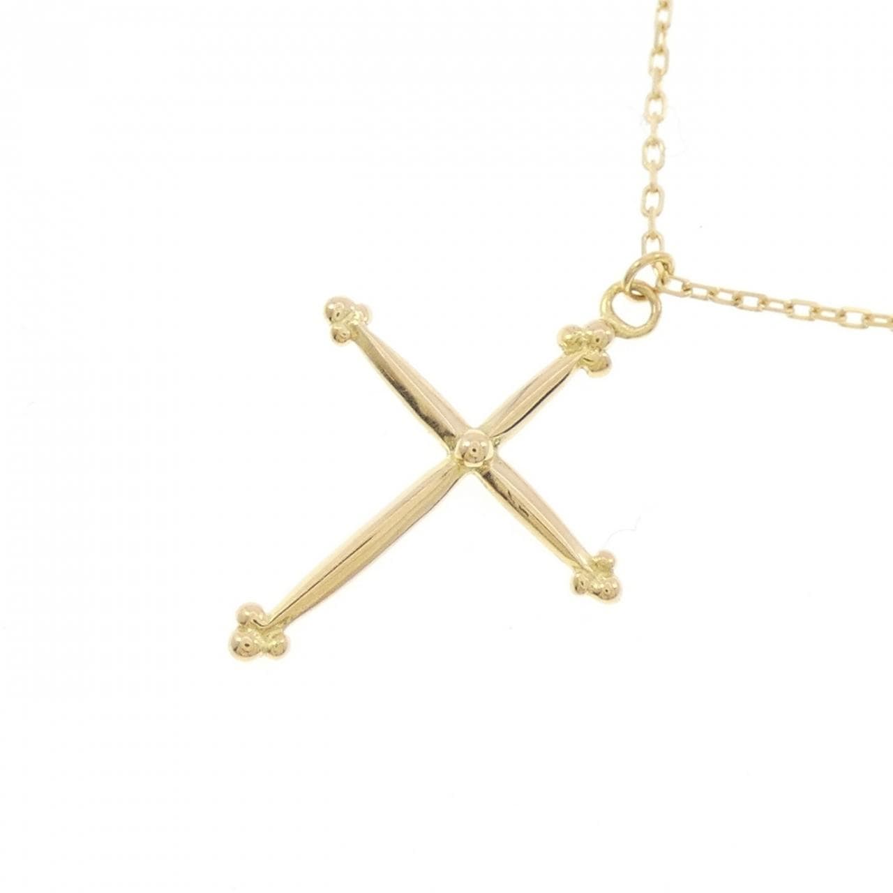 K18YG クロス ネックレス