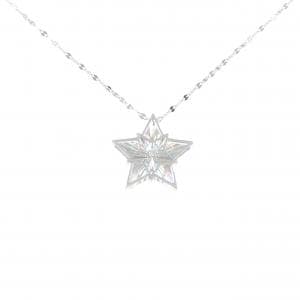 【新品】K18WG スター ダイヤモンド ネックレス 0.01CT