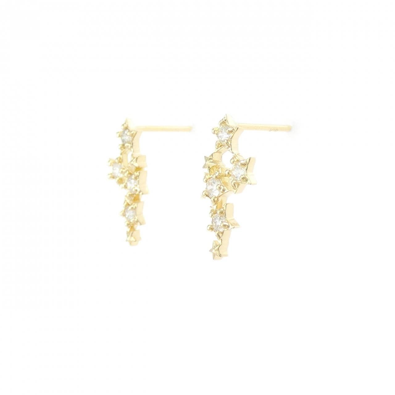 【リメイク】K18YG スター ダイヤモンド ピアス 0.20CT