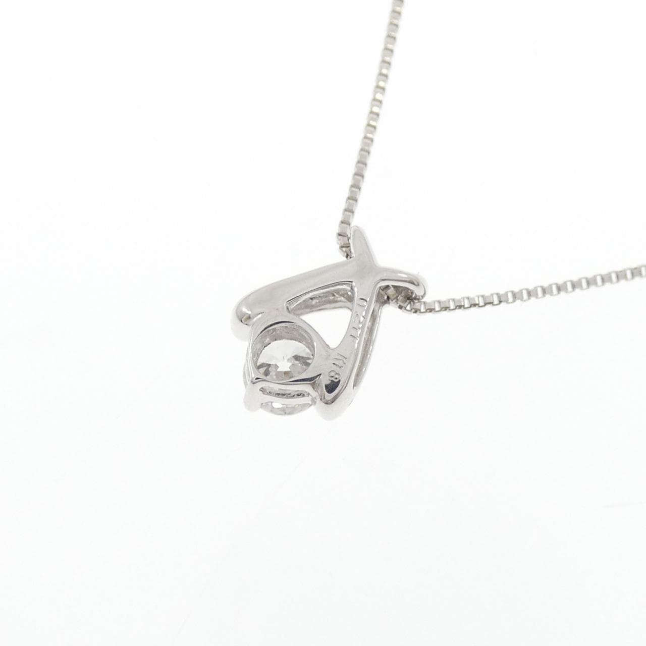 K18WG ダイヤモンド ネックレス 0.211CT E SI2 GOOD