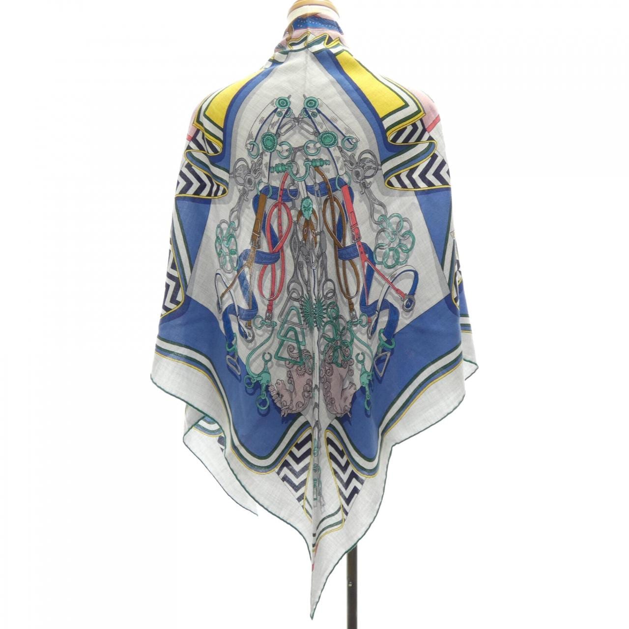 エルメス HERMES BOUQUETS SELLIER H362842S トライアングルジェアン ショール