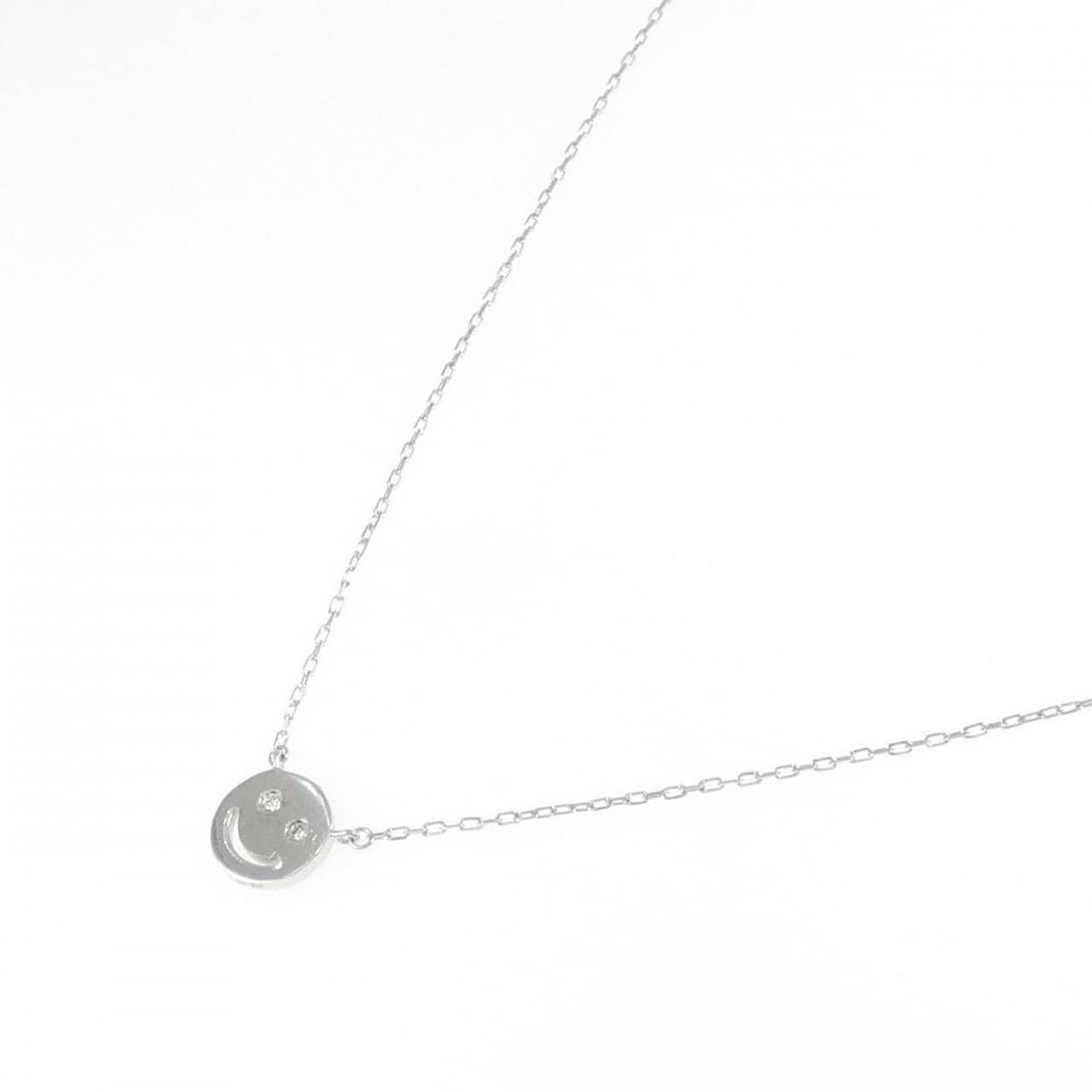 K18WG ダイヤモンド ネックレス 0.02CT