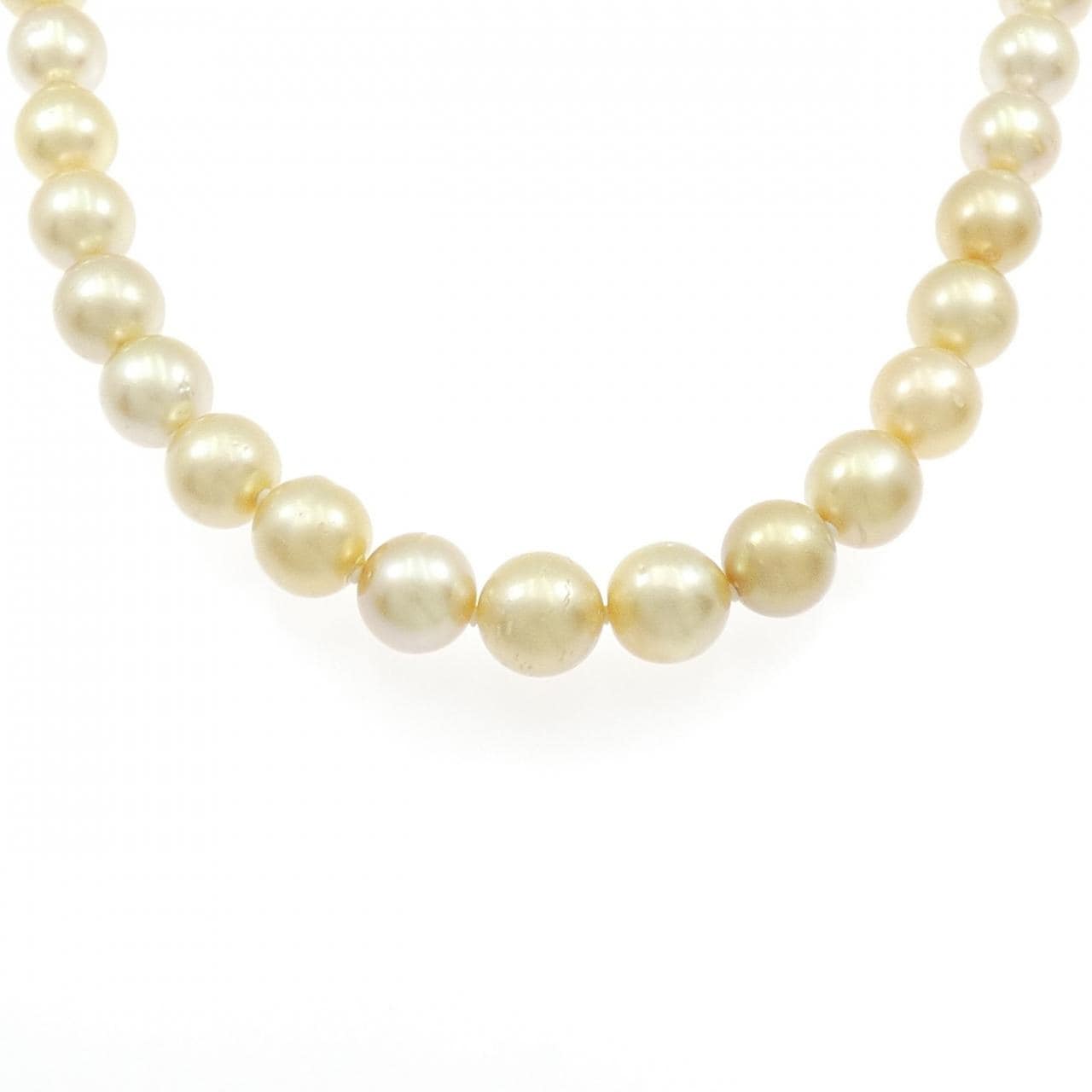 K18YG 白蝶パール ネックレス 8.5-12mm