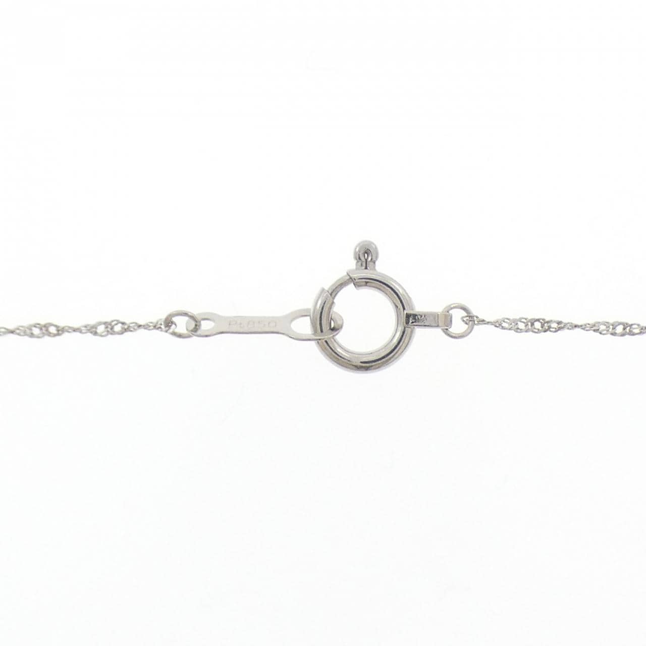 PT999/PT850 ソリティア ダイヤモンド ネックレス 0.4CT