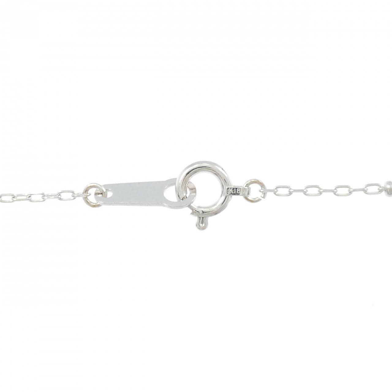 K18WG カラーストーン ネックレス