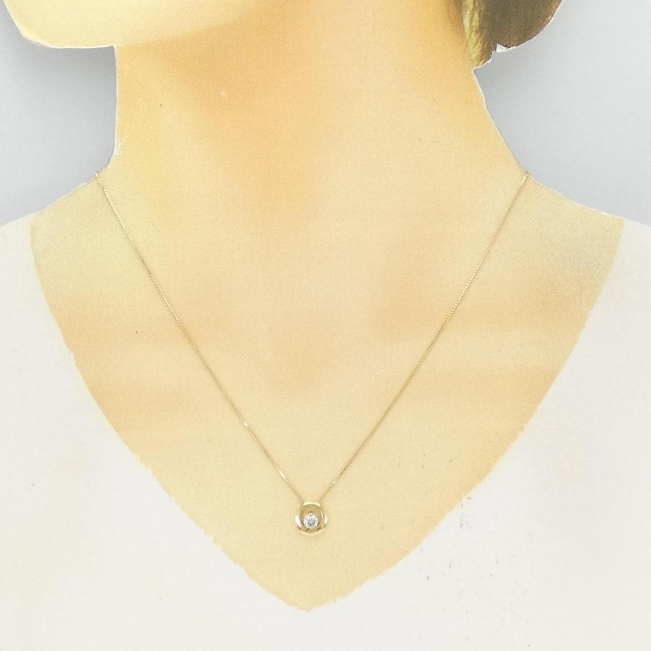 K18YG ダイヤモンド ネックレス 0.29CT