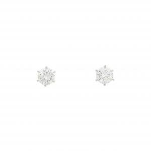 【リメイク】PT900/ST ダイヤモンド ピアス 0.305CT 0.307CT D VS1-2 VG