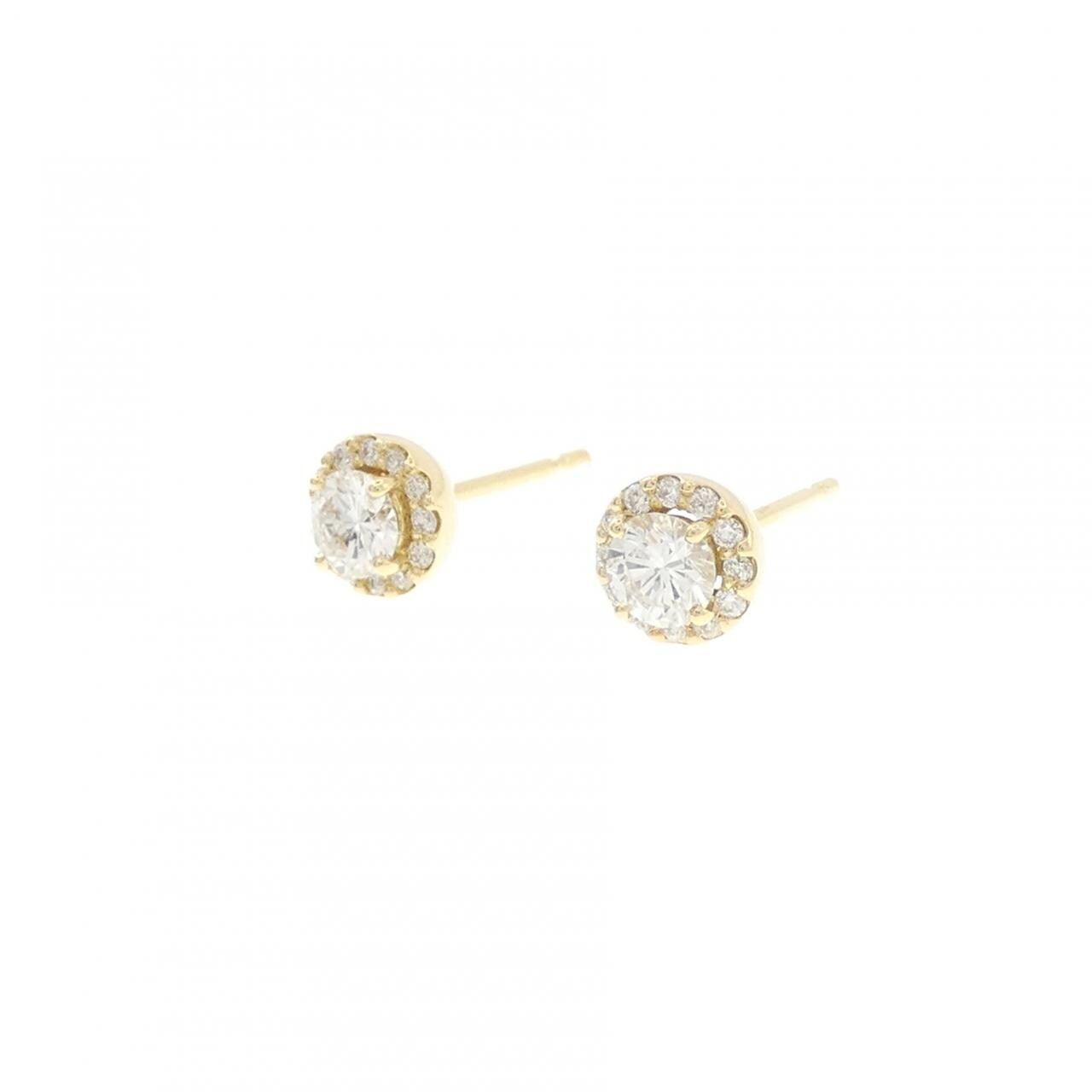 【リメイク】K18YG/ST ダイヤモンド ピアス 0.205CT 0.212CT G-H SI1-2 Good
