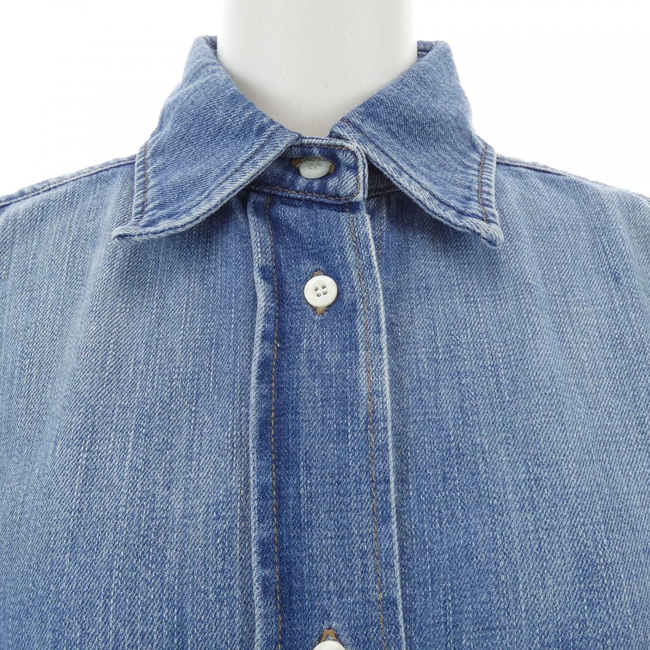 ミュウミュウ MIU MIU ウォッシュドデニム GWC132 SOOO 17GG シャツ