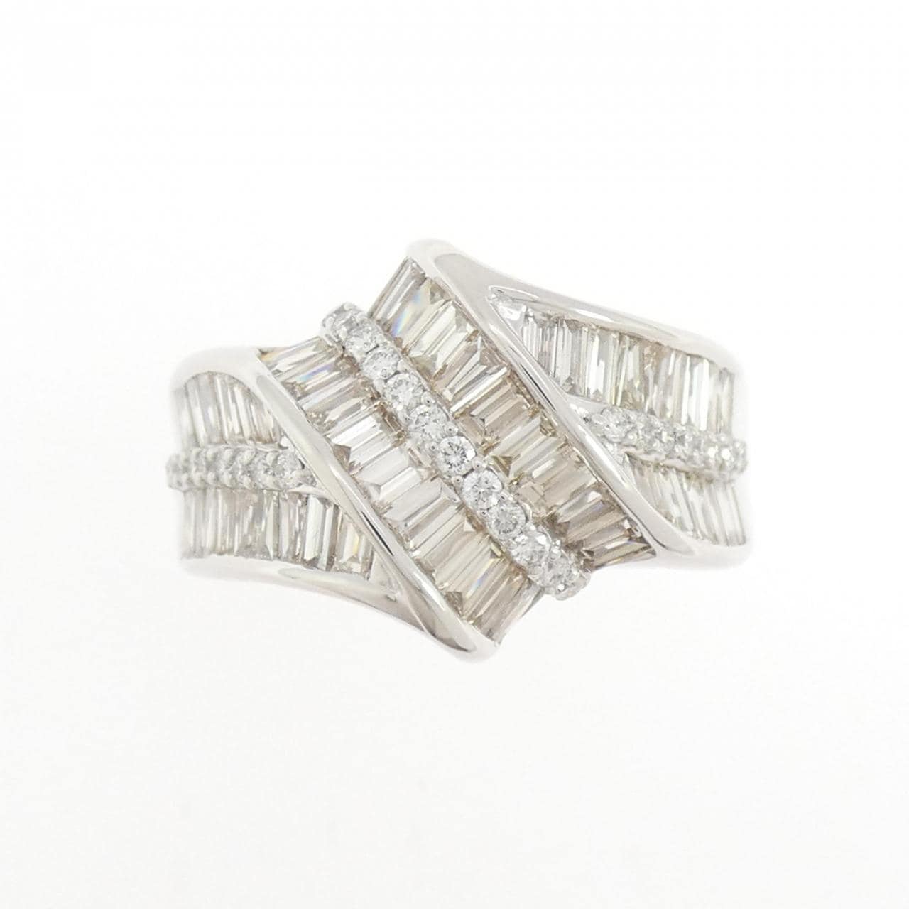 K18WG ダイヤモンド リング 2.20CT