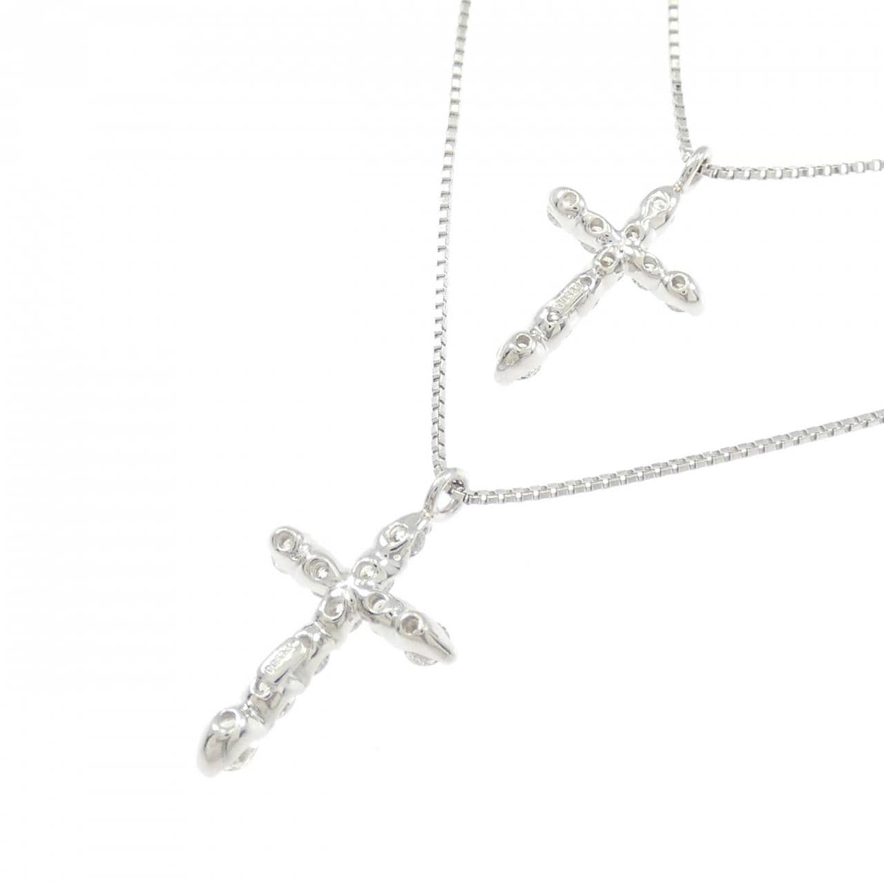 PT900/PT850 クロス ダイヤモンド ネックレス 0.50CT