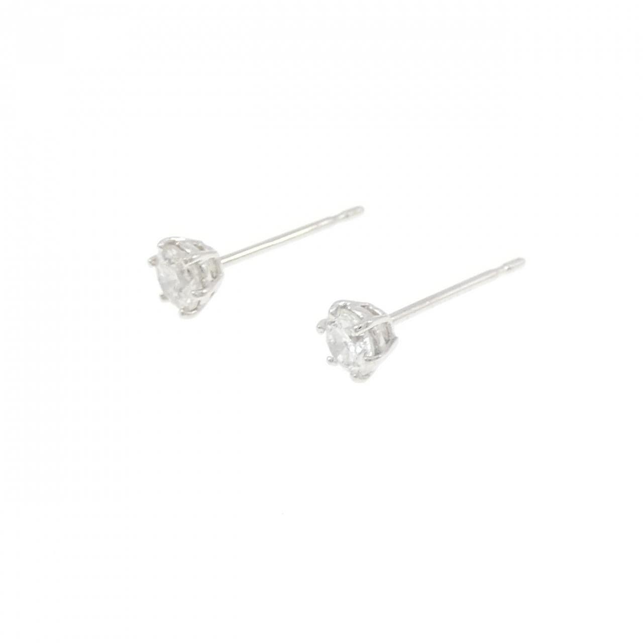 PT900 ソリティア ダイヤモンド ピアス 0.40CT