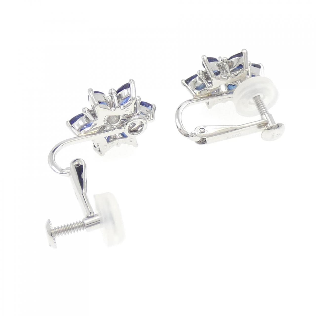 PT Flower Sapphire Earrings 2.34CT