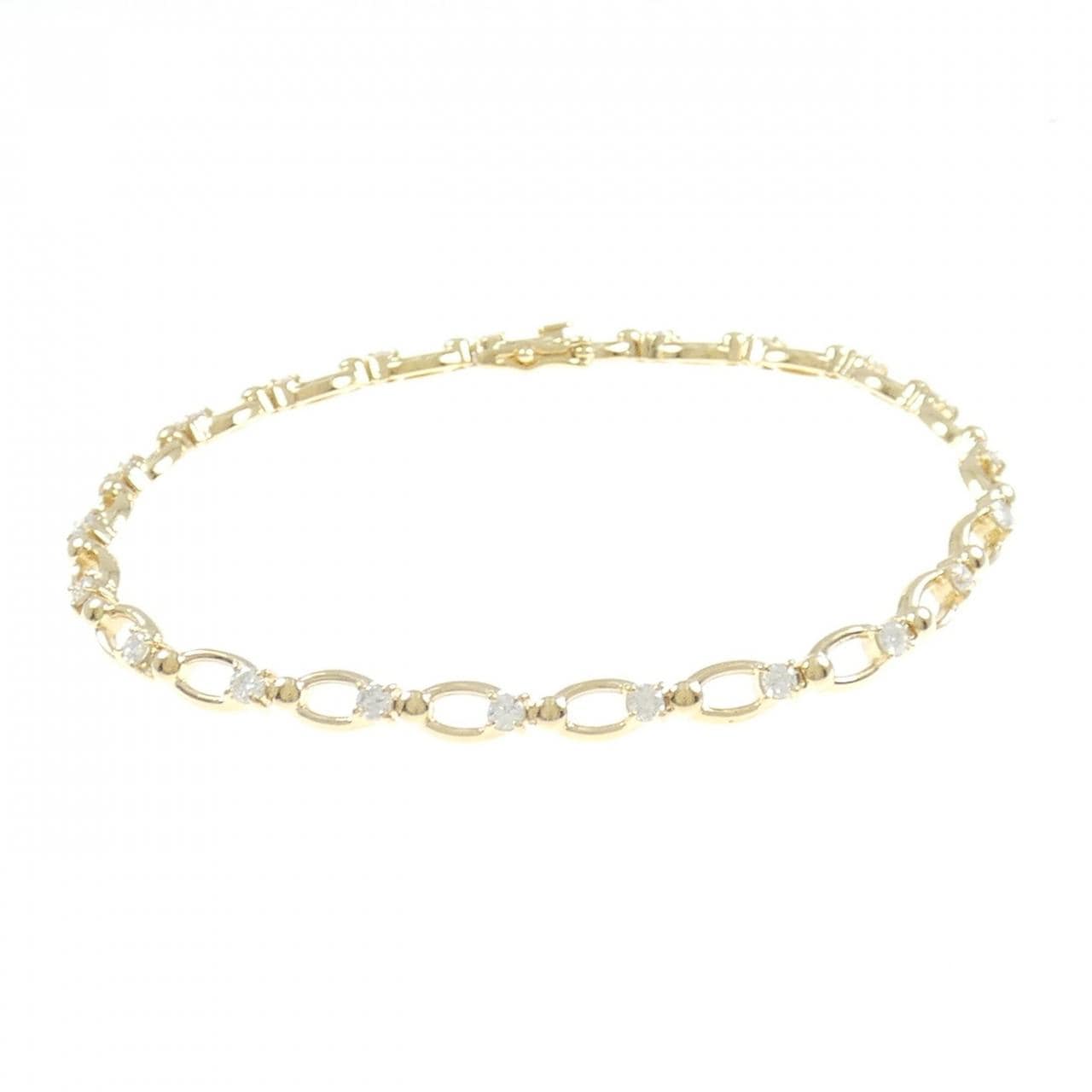 K18YG ダイヤモンド ブレスレット 1.00CT